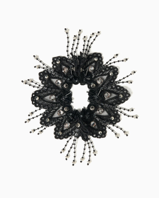 snow bijou lace cuffs Black【Delivery in March 2025】