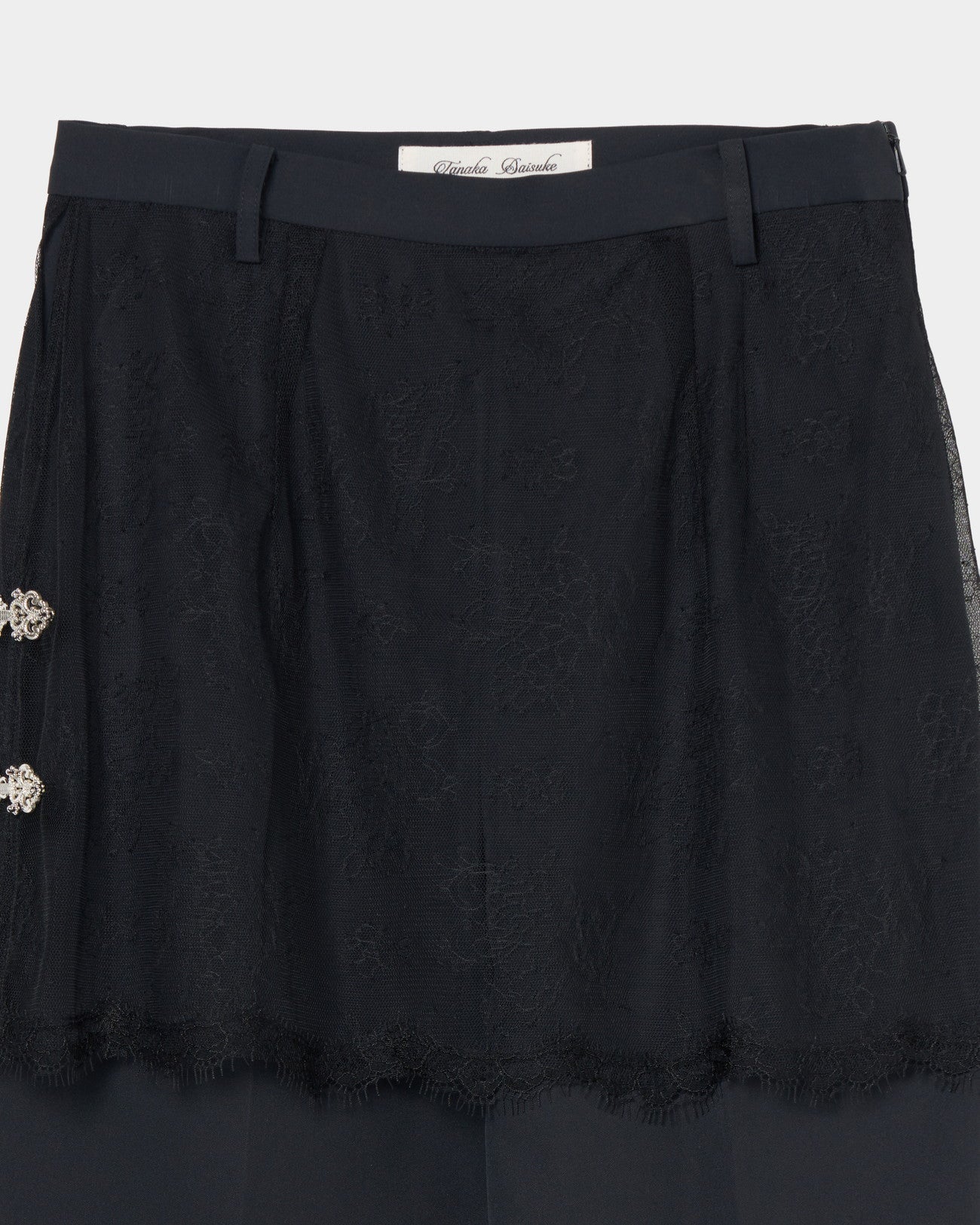 flower tulle skirt pants Black【Delivery in February 2025】