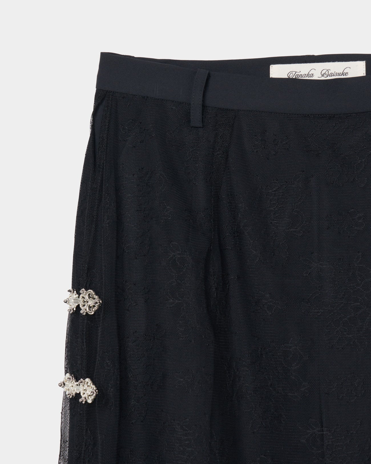 flower tulle skirt pants Black【Delivery in February 2025】