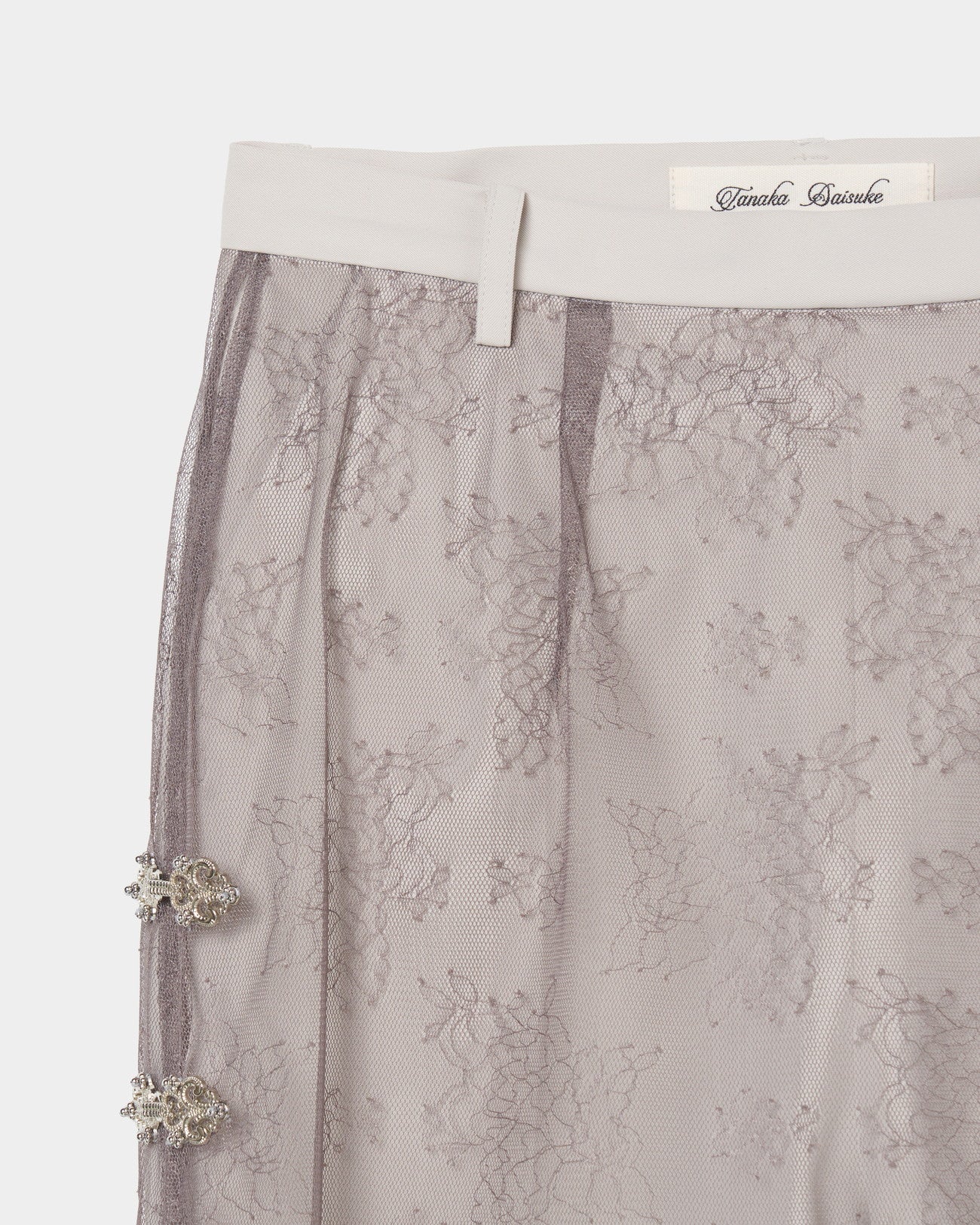 flower tulle skirt pants Gray【Delivery in February 2025】