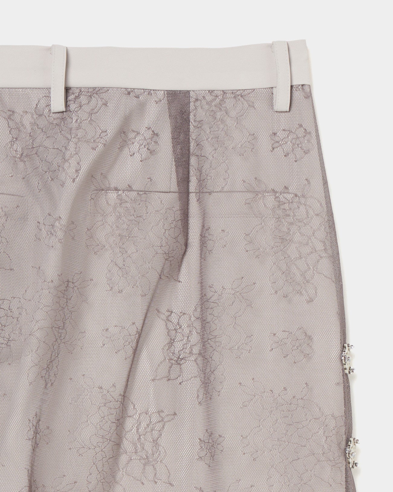 flower tulle skirt pants Gray【Delivery in February 2025】