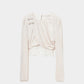 gather neck velour tops White【Delivery in February 2025】