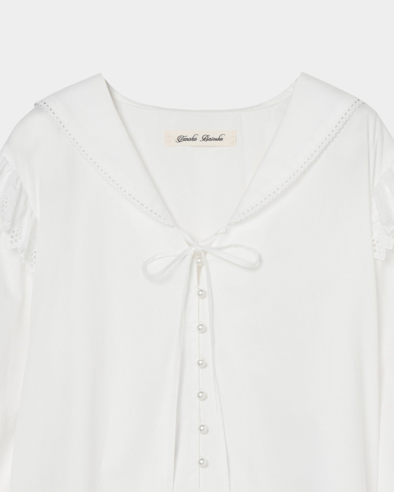 cotton lace sailor blouse【Delivery in February 2025】