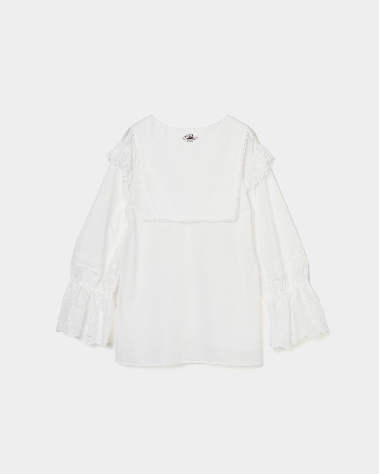 cotton lace sailor blouse【Delivery in February 2025】