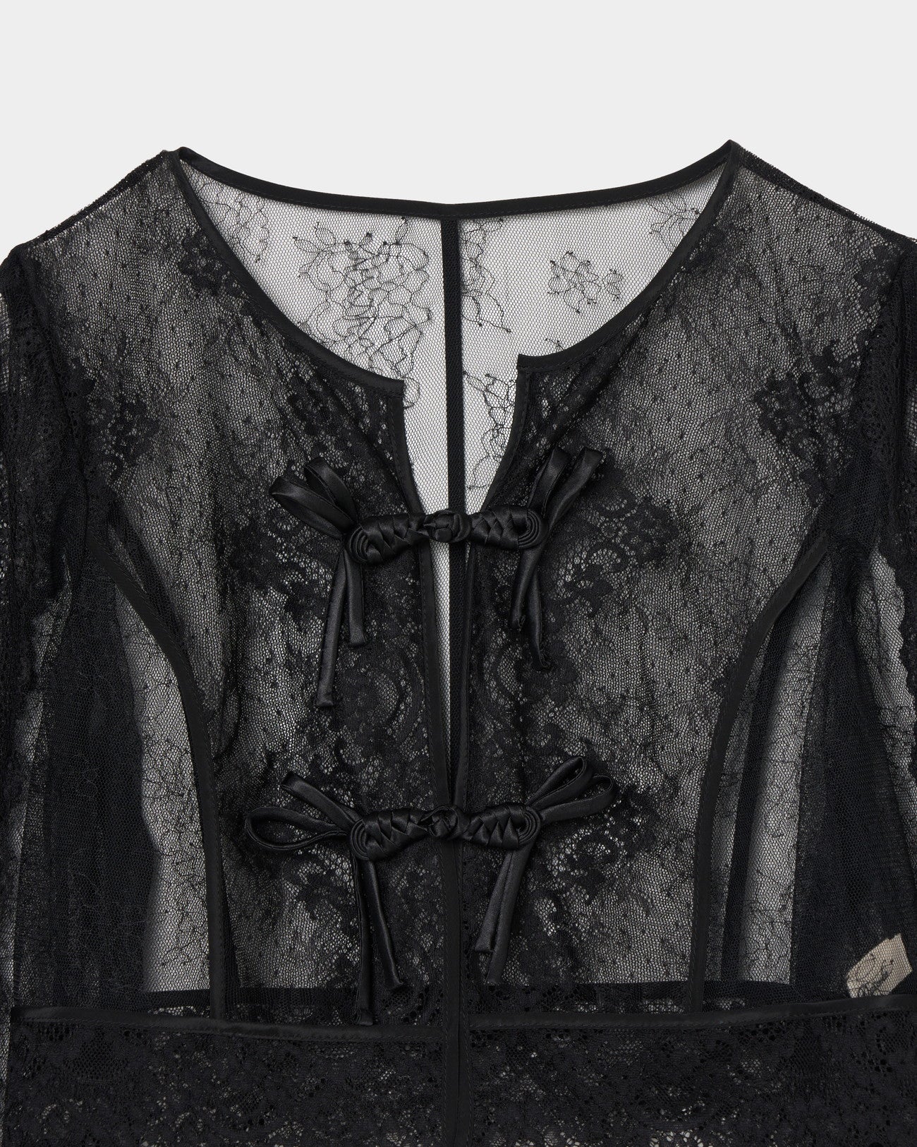 flower lace short cardigan Black【Delivery in February 2025】