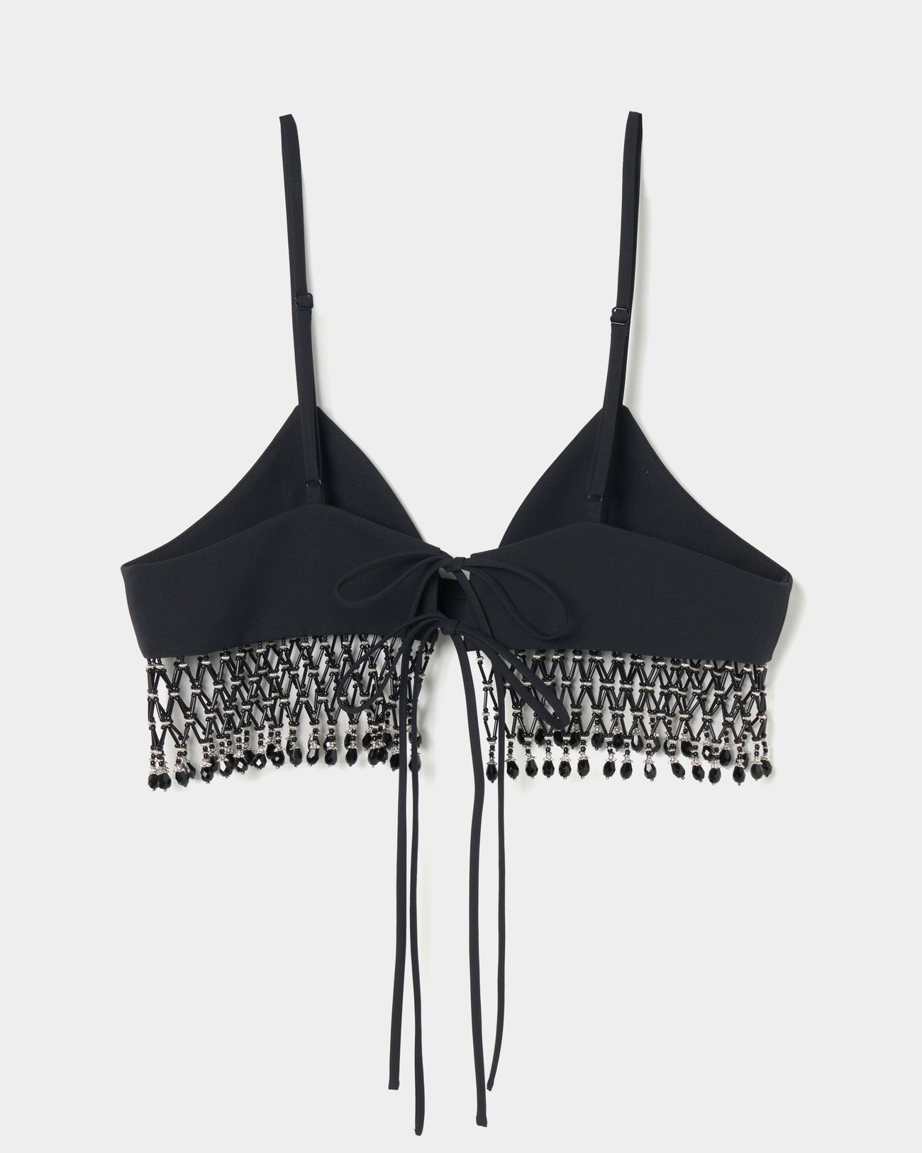 beads fringe bra Black【Delivery in February 2025】