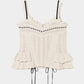 lace up ribbon knit camisole Ivory【Delivery in February 2025】