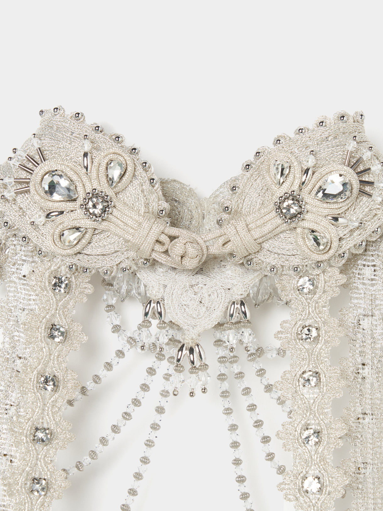 silver braid ribbon bustier【Delivery in March 2025】