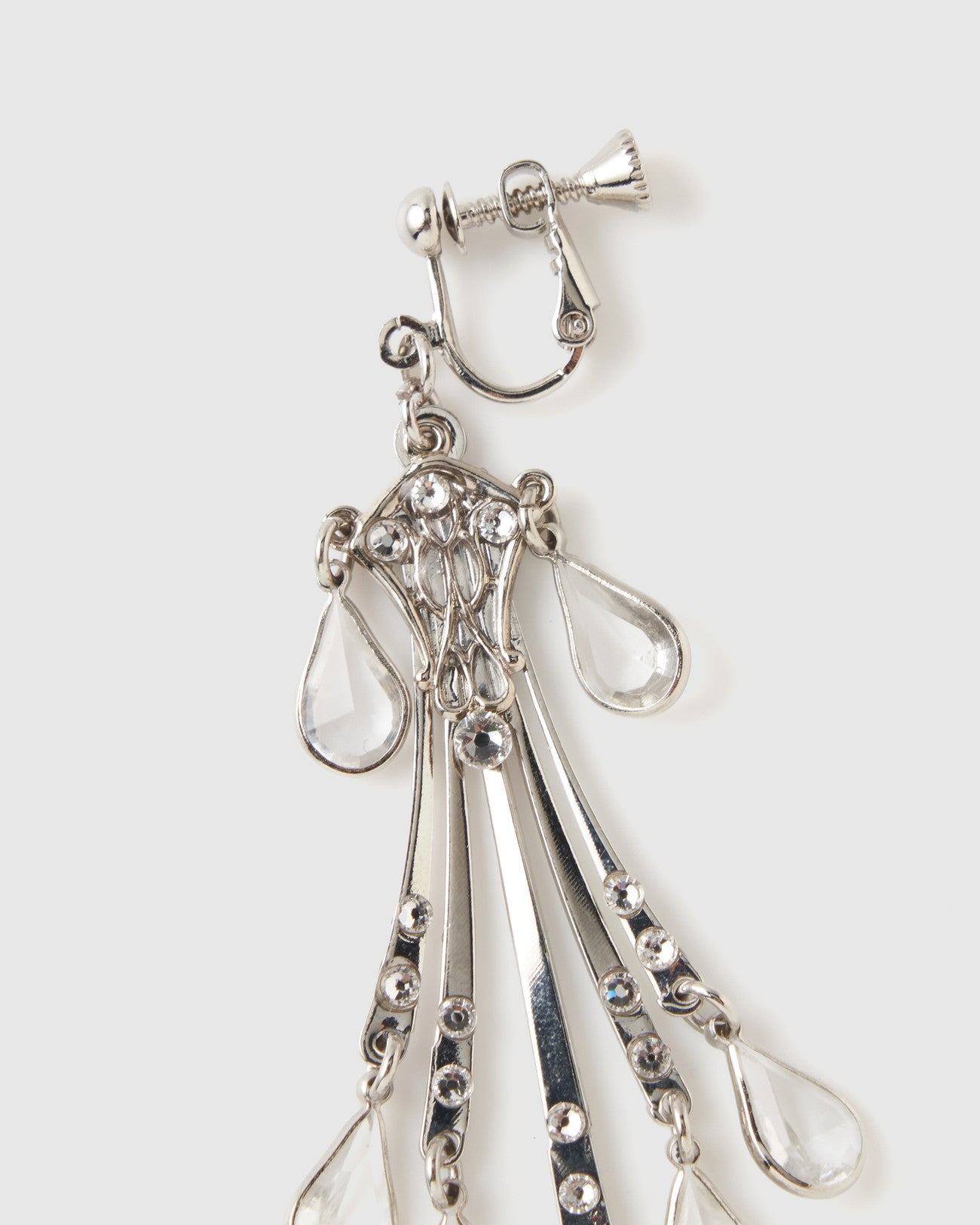 dropped shape silver earrings【Delivery in March 2025】