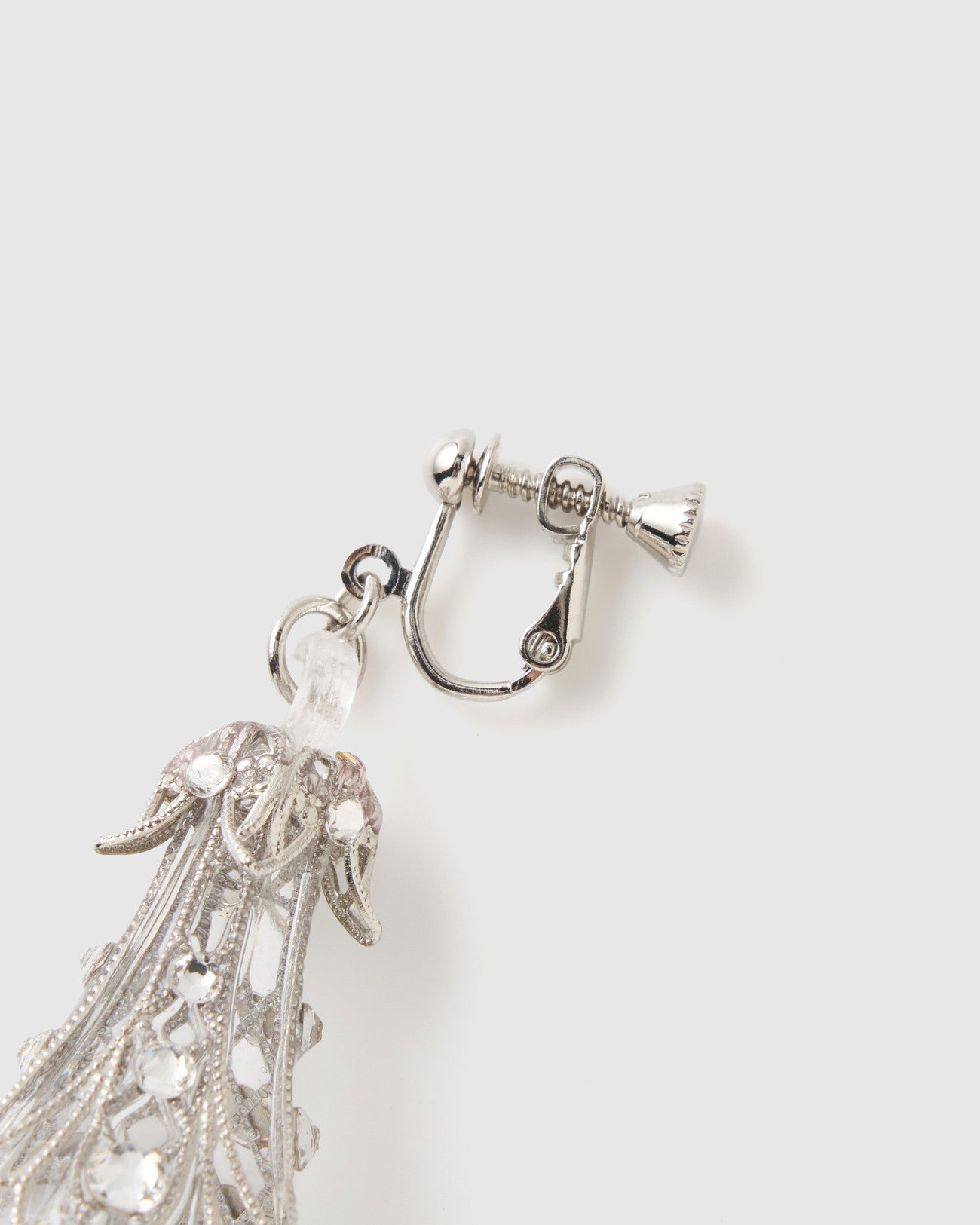 crystal stone silver earrings【Delivery in March 2025】