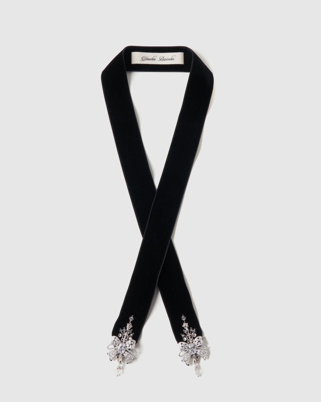 ribbon bijou velvet long ribbon Black【Delivery in March 2025】