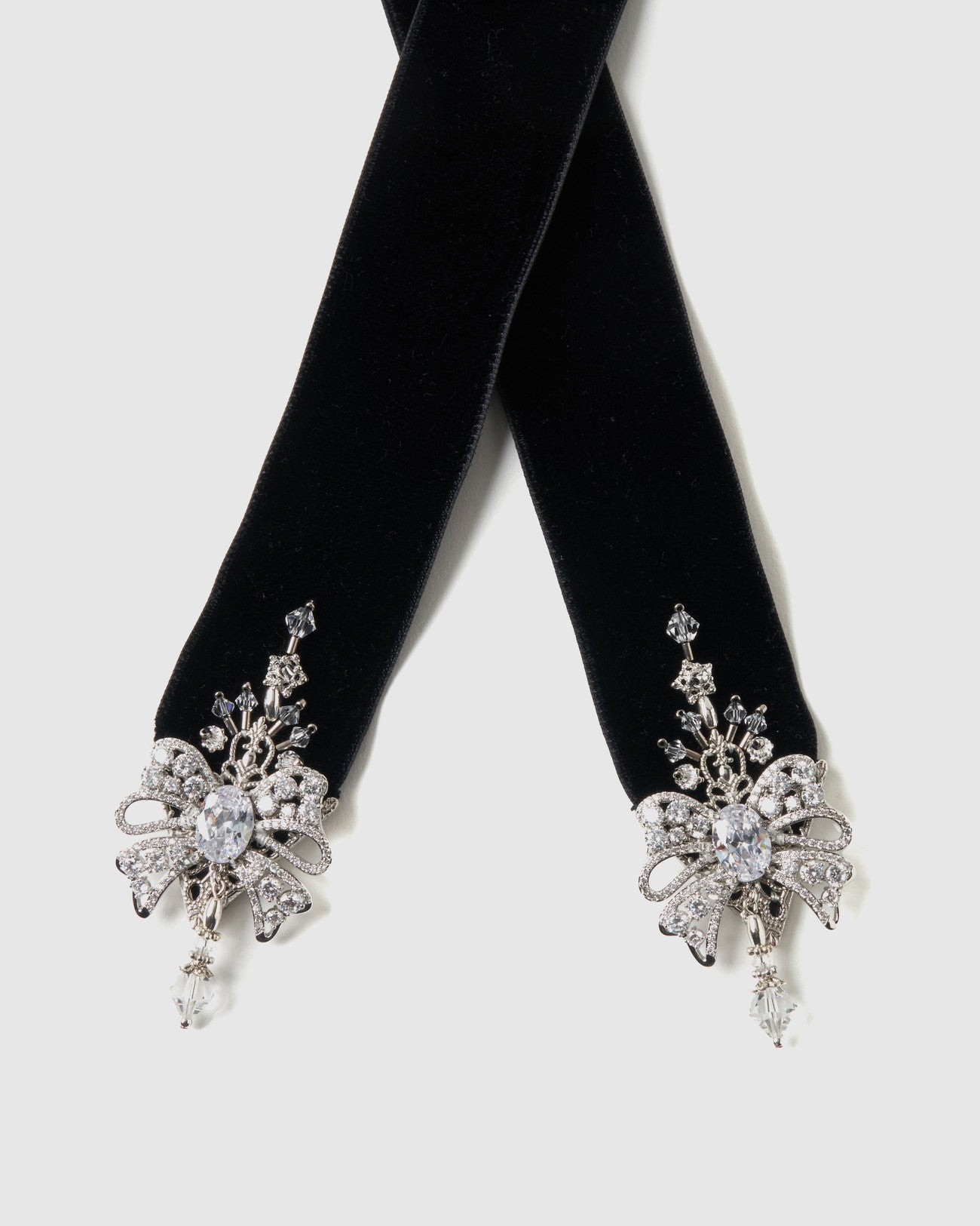 ribbon bijou velvet long ribbon Black【Delivery in March 2025】