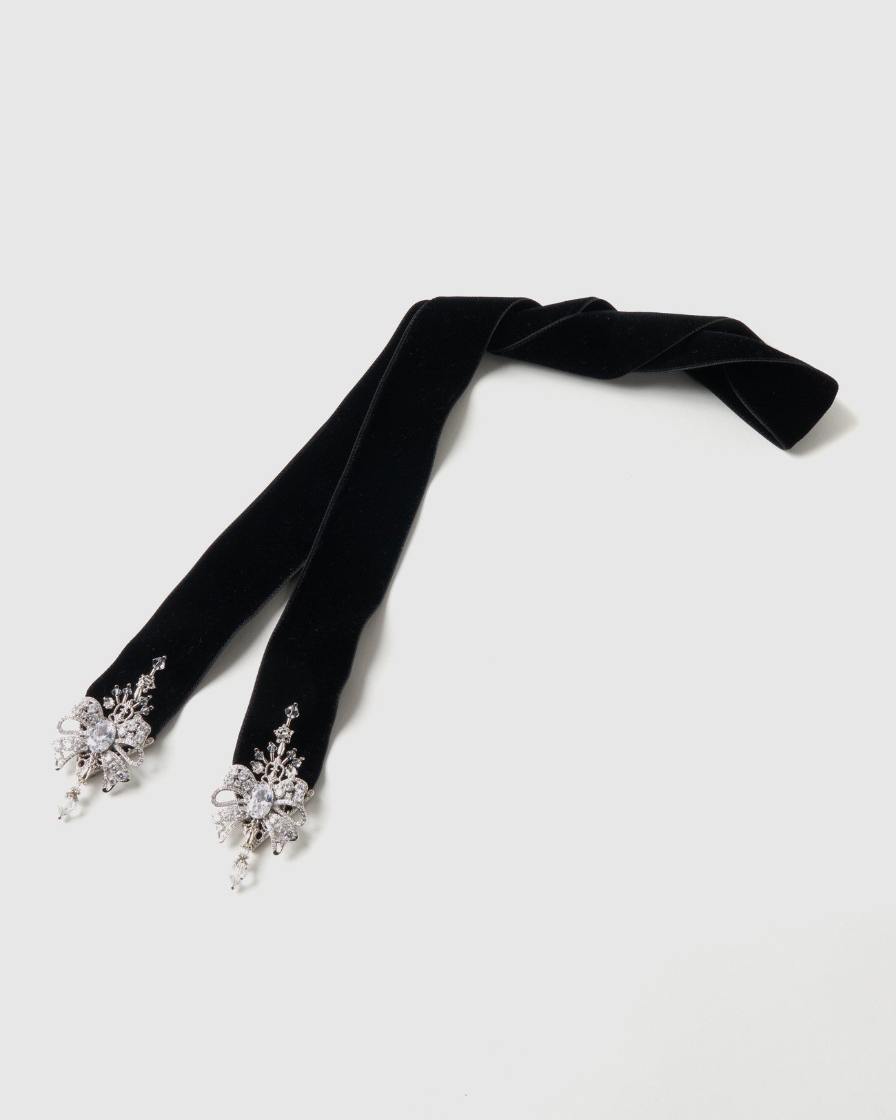 ribbon bijou velvet long ribbon Black【Delivery in March 2025】