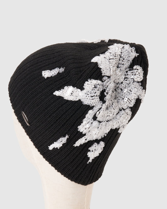 snow piles up beanie Black【Delivery in February 2025】