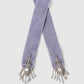 【STUDIOUS Special item】crystal silver tip velvet long ribbon Lavender gray 【Delivery in January 2025】