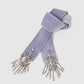 【STUDIOUS Special item】crystal silver tip velvet long ribbon Lavender gray 【Delivery in January 2025】