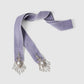 【STUDIOUS Special item】crystal silver tip velvet long ribbon Lavender gray 【Delivery in January 2025】