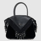 Black faux leather handkerchief handbag 【Delivery in June 2025】