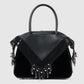 Black faux leather handkerchief handbag 【Delivery in June 2025】