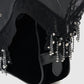 Black faux leather handkerchief handbag 【Delivery in June 2025】