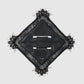 Black faux leather handkerchief motif 【Delivery in June 2025】