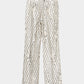 damaged fence beads embroidery pants【Delivery in September2025】