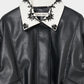 crystal bijou collar 2WAY blouson【Delivery in August 2025】