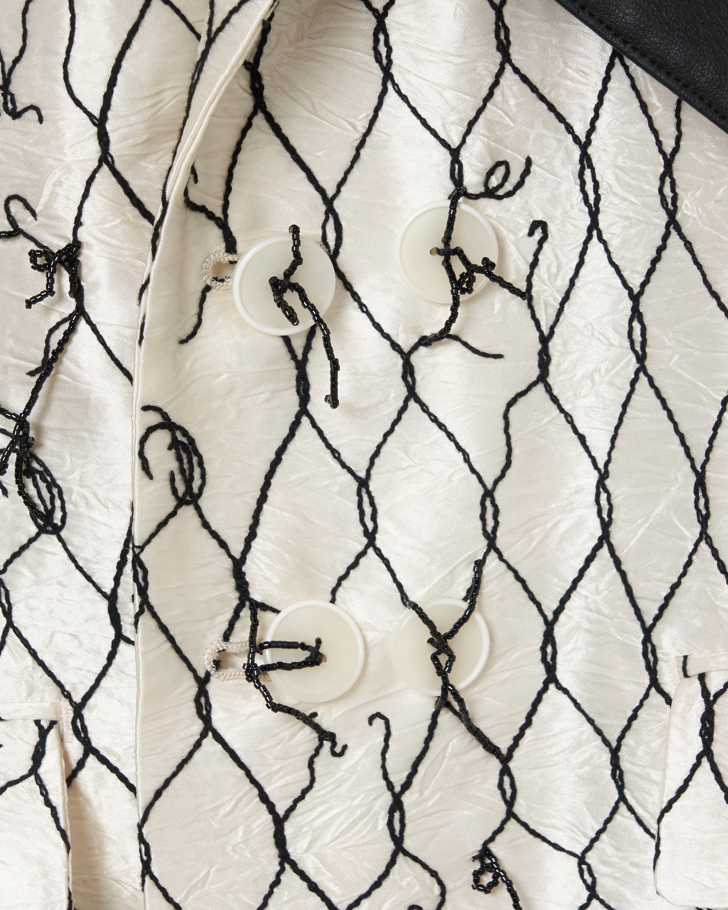 damaged fence beads embroidery jacket【Delivery in September 2025】