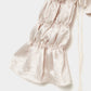 front hook ribbon satin blouse Beige【Delivery in July 2025】