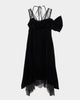 dropped shoulder velour cami dress【stock】