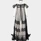 back ribbon dot tulle dress【Delivery in August 2025】