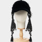 black lei beads velvet cap【Delivery in August 2025】