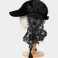 black lei beads velvet cap【Delivery in August 2025】