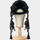 black lei beads velvet cap【Delivery in August 2025】
