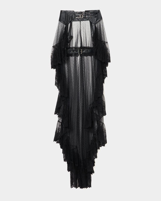 dot tulle garter bustle skirt【Delivery in August 2025】