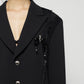 black beads ribbon clip【Delivery in September 2025】