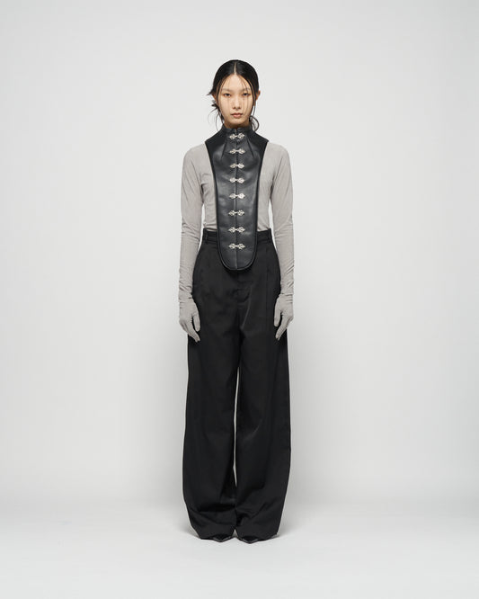 two tuck wool wide pants【Delivery in October 2025】