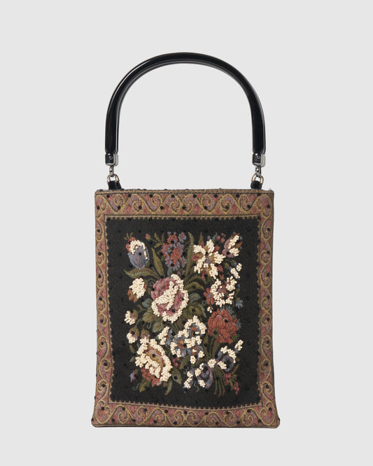 dot tulle flower jacquard hand bag【Delivery in October 2025】
