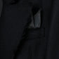 seam frayed melton coat Black【Delivery in November 2025】