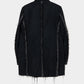 seam frayed melton coat Black【Delivery in November 2025】