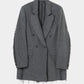 seam frayed melton coat Gray【Delivery in November 2025】