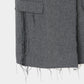 seam frayed melton coat Gray【Delivery in November 2025】