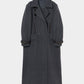 lace up soutien collar coat Gray【Delivery in November 2025】
