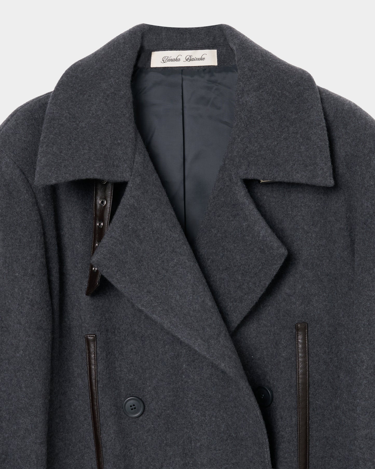 lace up soutien collar coat Gray【Delivery in November 2025】