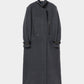 lace up soutien collar coat Gray【Delivery in November 2025】