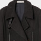 lace up soutien collar coat Dark brown【Delivery in November 2025】