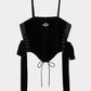 side ribbon velvet corset【Delivery in November 2025】