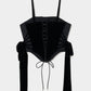 side ribbon velvet corset【Delivery in November 2025】