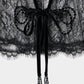 flower lace velvet ribbon cape Black【Delivery in November 2025】