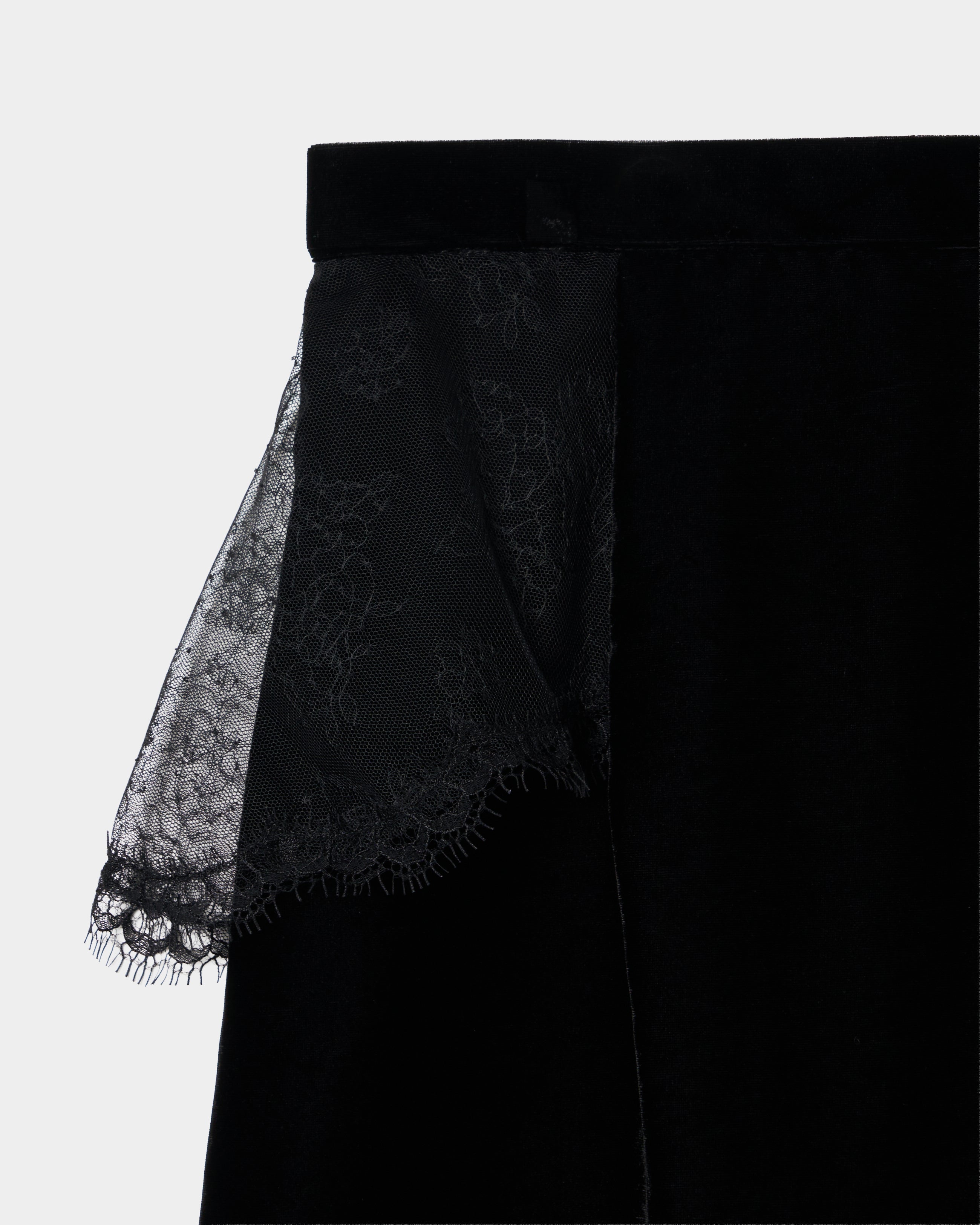 【たなか様】 タナカダイスケ|flower lace black velour skirt – tanakadaisuke